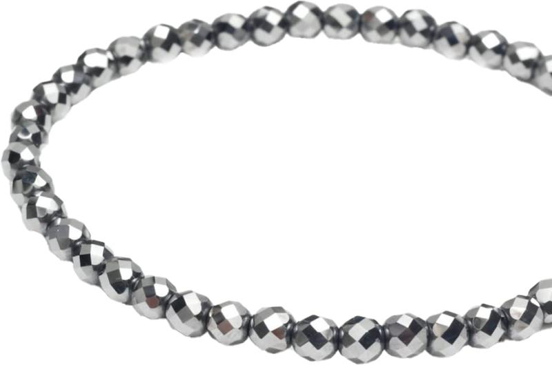 テラヘルツ ブレスレット 4mm ダイヤモンドカット 本物 テラヘルツ鉱石 原石 パワーストーン 天然石 健..