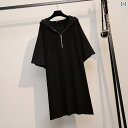 レディース スカート MM 2300 ジン ドレス 女性 2024 夏 韓国 ゆったり スリム 五分袖 フード付き ミドル 丈 スカート