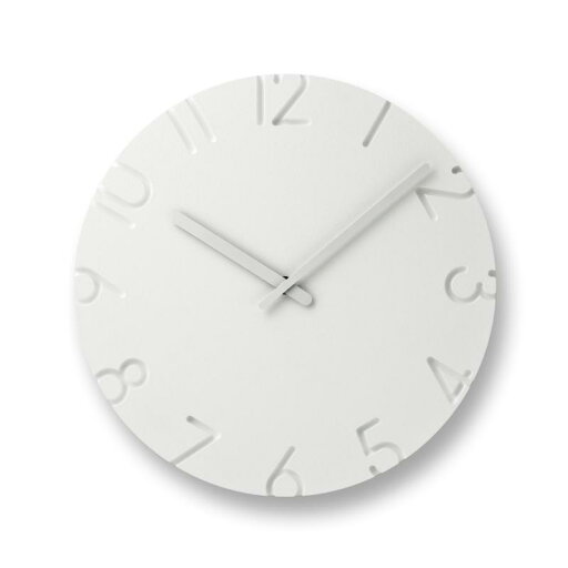 レムノス 掛け時計 アナログ カーヴド 白 CARVED Arabic NTL10-19A Lemnos ホワイト 直径305×厚さ42mm レムノス 掛け時計 アナログ カーヴド 白 CARVED Arabic NTL10-19A Lemnos ホワイト 直径305×厚さ42mm