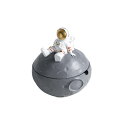 umely 小物入れ インテリア 宇宙飛行士 おしゃれ ゴールド 樹脂 キャラクター 卓上 蓋付き 密閉 プレゼント 大容量