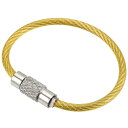 PATIKIL 90 mm長さ ワイヤーキーホルダーケーブル 10個 ステンレススチール製 キーホルダーループ イエロー