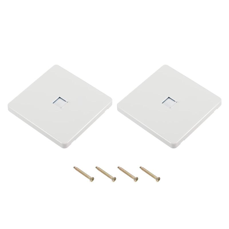PATIKIL イーサネットソケット 単一ポート RJ45 CAT6壁プレート イーサネットケーブルネットワークソケットボックス用 2個