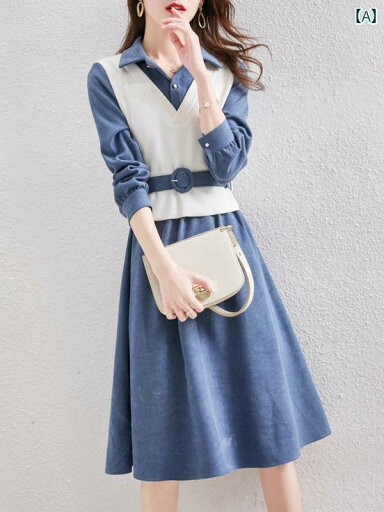 おしゃれ 春 広 州 市三 航の 高級 商品 ~ 春秋 ウエスト 痩せ 通勤 ワンピース 女性用 シンプル スタイル aライン スカート おしゃれ 春 広 州 市三 航の 高級 商品 ~ 春秋 ウエスト 痩せ 通勤 ワンピース 女性用 シンプル スタイル aライン スカート