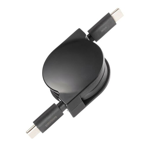 サンワサプライ USB2.0 Type-C 巻取りケーブル PD60W ブラック KU-CCP60M08BK サンワサプライ USB2.0 Type-C 巻取りケーブル PD60W ブラック KU-CCP60M08BK