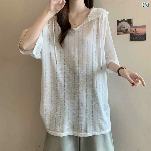おしゃれ 春 薄手で やや 透け 感の ある ホワイト フード付き ストレート ショルダー 半袖 Tシャツ レディース 2025 夏 大きいサイズ 太め mm ミディアム 丈 ブラウス トップス おしゃれ 春 薄手で やや 透け 感の ある ホワイト フード付き ストレート ショルダー 半袖 Tシャツ レディース 2025 夏 大きいサイズ 太め mm ミディアム 丈 ブラウス トップス