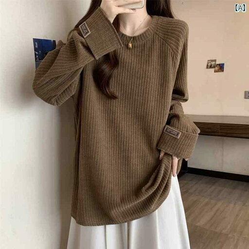 レディース ワンピース ゆったり スタイル ミドル 丈 長袖 Tシャツ シャツ レディース 春服 大きいサイズ 太め mm 着 痩せ お腹 カバー 万能 トップス レディース ワンピース ゆったり スタイル ミドル 丈 長袖 Tシャツ シャツ レディース 春服 大きいサイズ 太め mm 着 痩せ お腹 カバー 万能 トップス