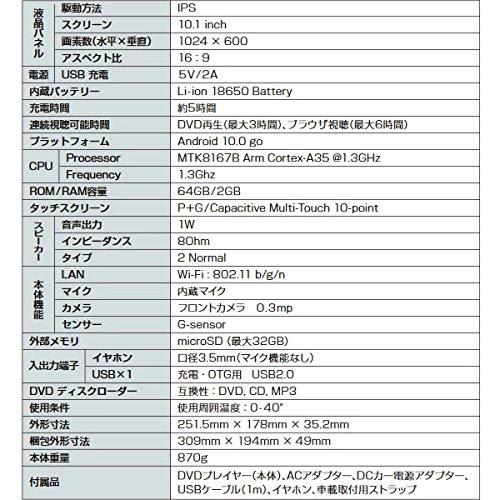 【中古】 VERSOS VS-GD4140 [14型液晶フルセグ ポータブルDVDプレーヤー]