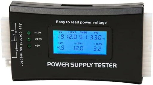 PC電源診断LCDコンピュータ試験装置コンピュータ20/24 4/6/8針電源試験器、SATA、IDE、HDD、ATX、ITX、Byi Plugに適用 PC電源診断LCDコンピュータ試験装置コンピュータ20/24 4/6/8針電源試験器、SATA、IDE、HDD、ATX、ITX、Byi Plugに適用