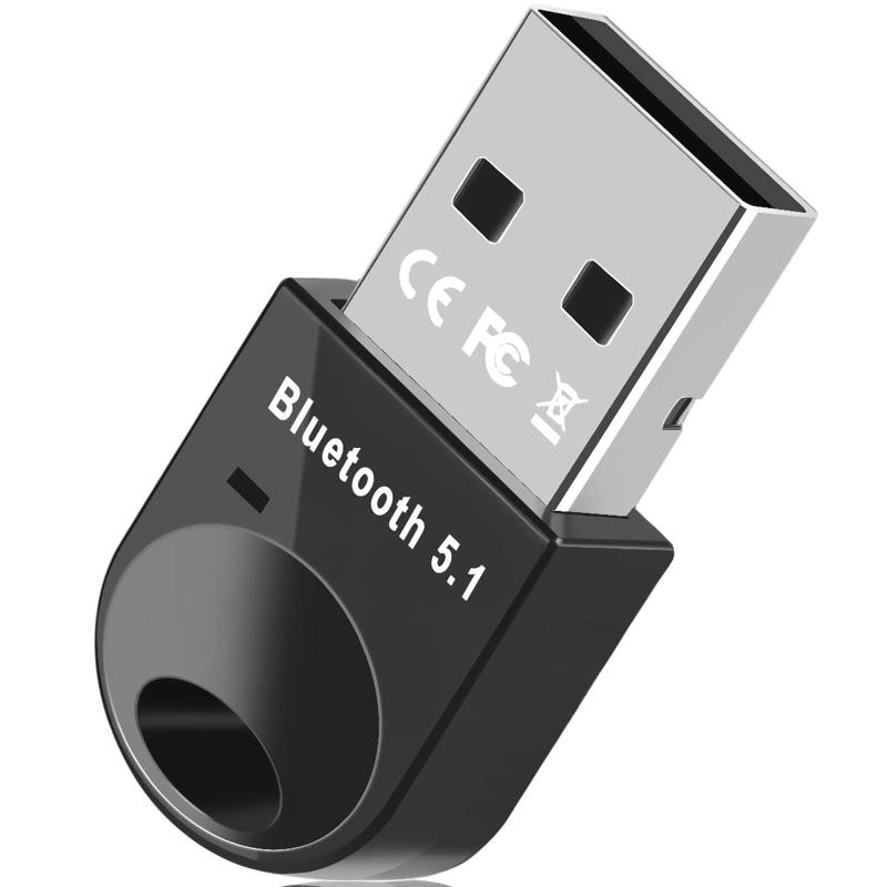 Bluetooth5.1技術 VAVIICLO Bluetooth 5.1 USBアダプタ 超小型 ブルートゥース子機 PC用/ナノサイズ/Ver5.1/ Bluetoothアダプタ 最大通信距離20m 無線 低遅延 apt-X EDR/LE対応(省電力