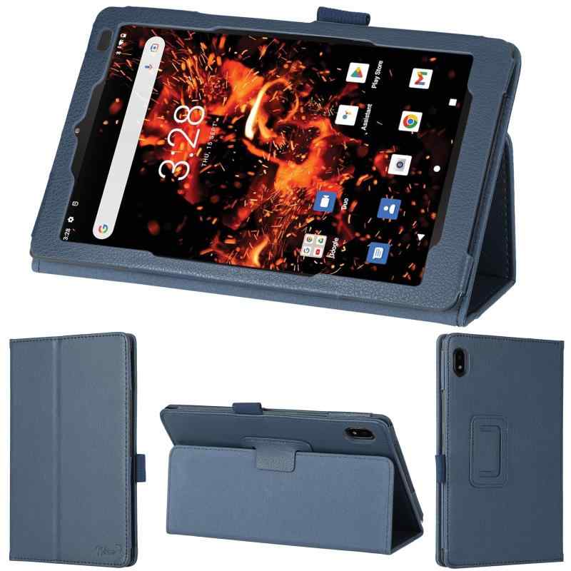 wisers Orbic TAB8 4G ORB8L1TB-RW/JP 専用タブレットケース 8インチ 対応 (保護フィルム 付き/スタンドタイプ) タブレットカバー 2023年 新型