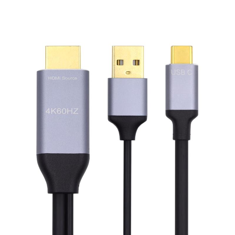 Xiwai 1.8m USB 3.1 TypeCUSB-CソースからHDMIHDTV/DisplayPortDPディスプレイラップトップ用オス4Kモニターケーブル