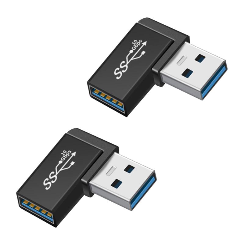 USB 3.1 Gen2 アダプタ L型 Suptopwxm USB A to A オス メスアダプタ（タイプAオス- タイプAメス） 超高速 10Gbpsのデータ転送同期 USB 延長アダプタ