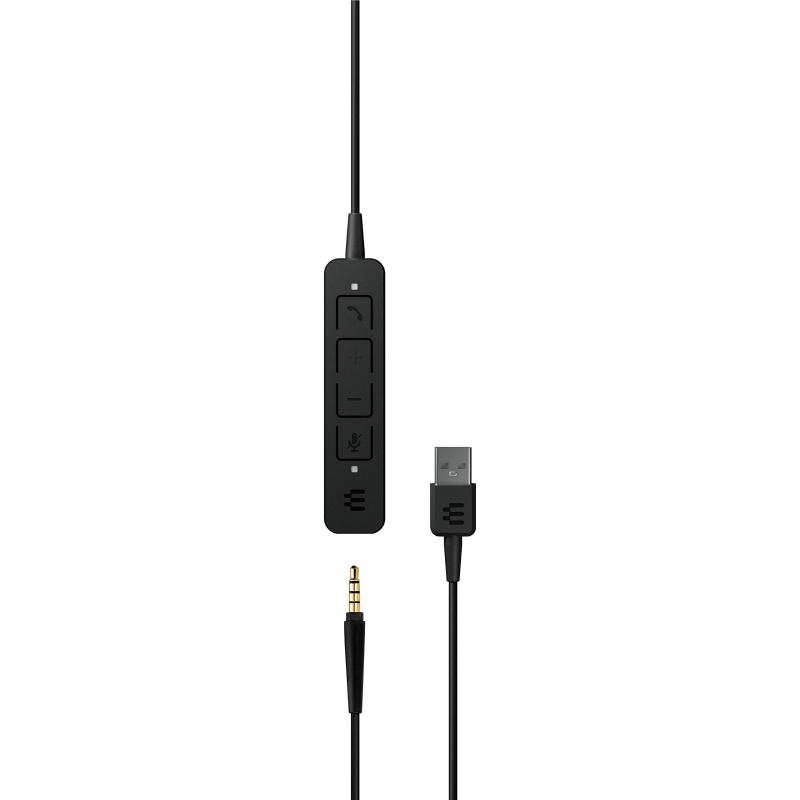 EPOS | SENNHEISER ADAPT 165 USB II (1000916) - 有線両耳ヘッドセット 3.5mmジャックとUSB-A接続