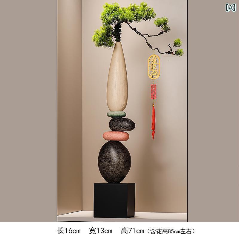 置物 プレゼント 玄関 ポーチの 造園は 幸運を もたらす ターコイズ 色の ゲストを 歓迎 します。 花瓶の 装飾品 リビング ルーム チャイナ風 細身で 高さ 装飾