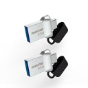 Gigastone Z50 64GB USBメモリ 2個セット Type C OTG USBタイプC両方 USB 3.2 Gen1 メモリスティック 小型 メタリック フラッシュドライブ USB 2.0 / USB 3.0 / USB 3.1(2)