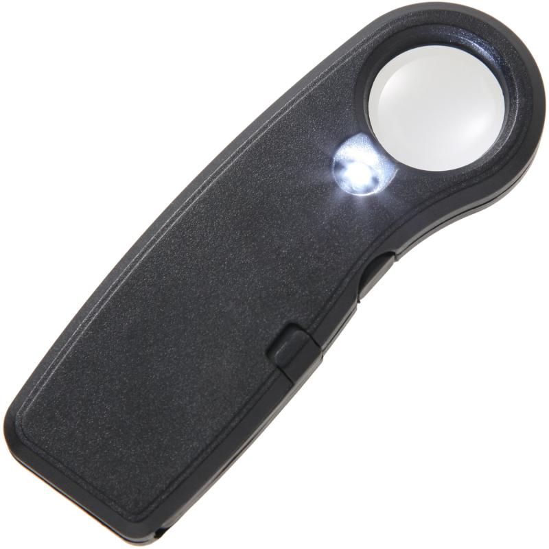 Phoenix 携帯ルーペ【倍率20倍】 精密作業に LEDライト／専用ソフトケース付き長期45日間拡大鏡 ルーペ