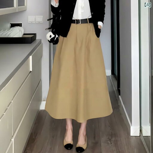 大人 オシャレ 服 カーキ色の シンプル スカート レディース 2024秋 ハイウエスト ゆったり 大きいサイズ スリム aライン ミドル 丈 大人 オシャレ 服 カーキ色の シンプル スカート レディース 2024秋 ハイウエスト ゆったり 大きいサイズ スリム aライン ミドル 丈