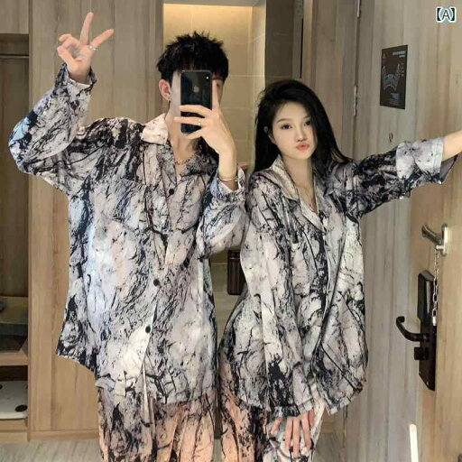 ルームウェア レディース 水墨 画 カップル パジャマ 女性 春秋 2025新 スタイルは 外で 着る ことが できます 夏の 冷感 メンズ ホーム 服 スーツ ルームウェア レディース 水墨 画 カップル パジャマ 女性 春秋 2025新 スタイルは 外で 着る ことが できます 夏の 冷感 メンズ ホーム 服 スーツ