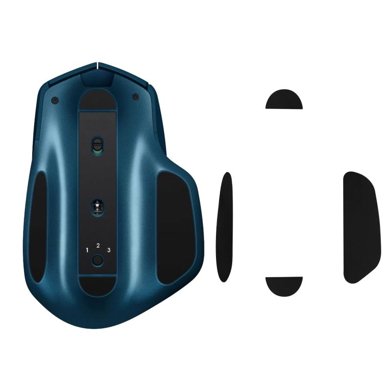kwmobile マウスフィート Logitech MX Master 2S対応 マウスソール - 交換用 ステッカー 滑り強化 黒色