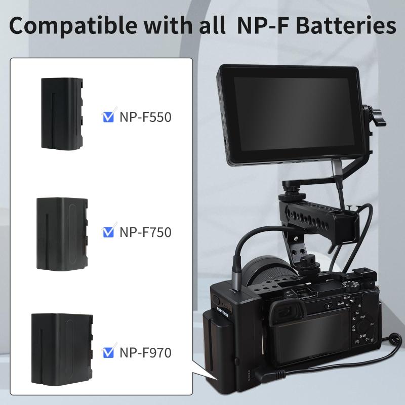 ANDYCINE NP-F バッテリー充電器 F550 F750 F970 バッテリーアダプタープレート NP-Fシリーズ バッテリーチャージャー DC出力 12V/8.4V 2デバイスに同時給電 カメラとモニターに同時に給電可能 USB-C PD
