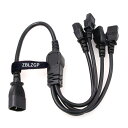 ZBLZGP UPS PDU サーバー Y スプリッター電源コード IEC320 C14 に 4 x C13 10 a 250 v 延長ケーブル (4xC13, 60cm)(2)