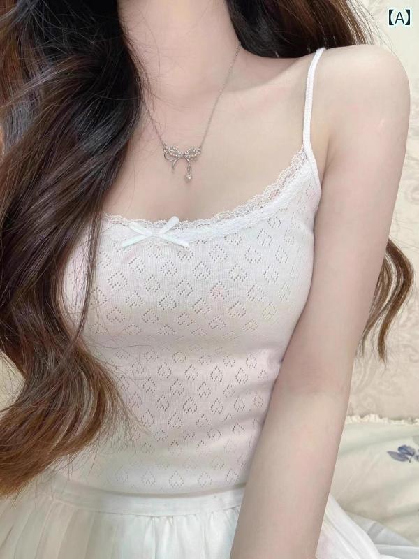 レディース トップス インナー ブランディ ガール BM ホワイト デザイア バレエ スタイル コットン ラ..