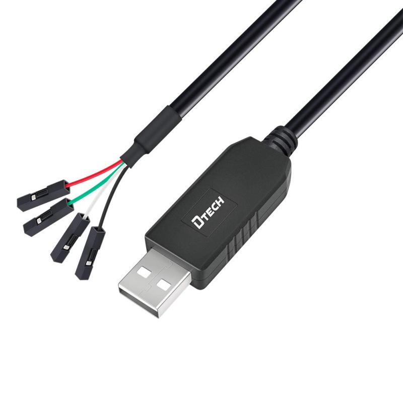 DTECH USB TTL シリアル 変換 ケーブル 3.3V PL2303 チップセット 4ピン 2.54mm ピッチ メス コネクタ USB TTL シリアル コンバーター ケーブル Windows 10 8 7 XP Vista Mac