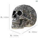 インテリア オブジェ ゴシック 樹脂 彫刻の 頭蓋 骨 ハロウィーン ギフト 装飾 ホラー 装飾品