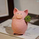 インテリア オブジェ ブラザー ピッグも ロマンチックになる 方法を 知っています 木彫り 装飾品 かわいい 本棚 デスク トップ 装飾 ギフト