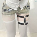 ガーターベルト 普段使い シンプル ダーク パンク ステージ イン サークル レッグリング ハード ホット ガール 弾性 調節可能 JK レッグ デコレーション...