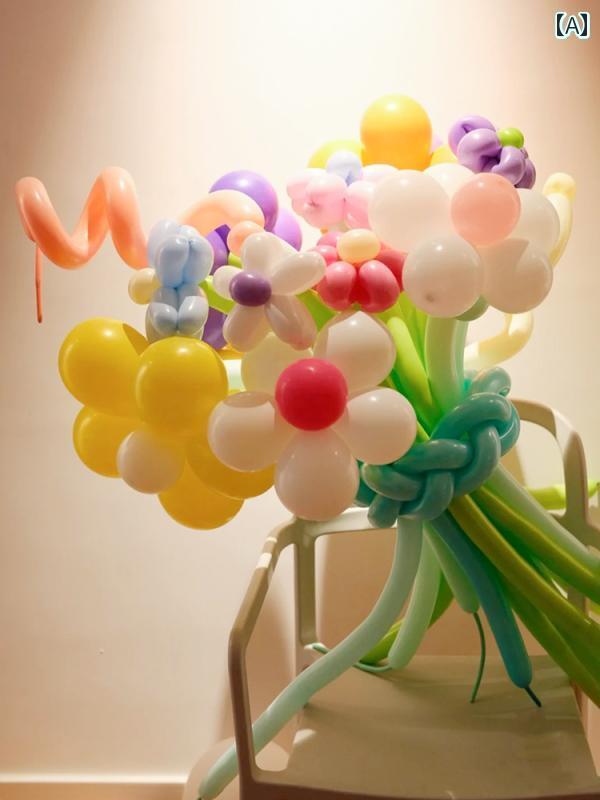 パーティーグッズ ホームパーティー 誕生日 バルーンブーケ DIY アレンジメント 屋外 ピクニック 誕生日 デコレーション シーン 春の 花 写真 雰囲気 小道具