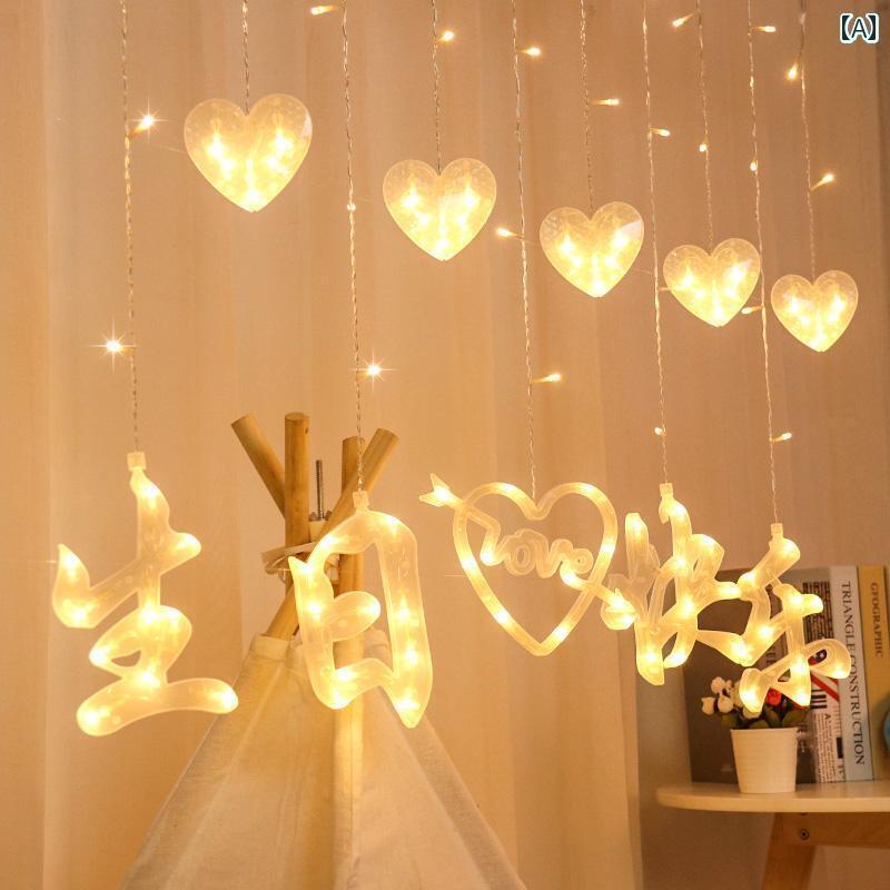 パーティーグッズ ホームパーティー 誕生日 ハッピー バースデー LED ライト スト リング 小さい カラ..