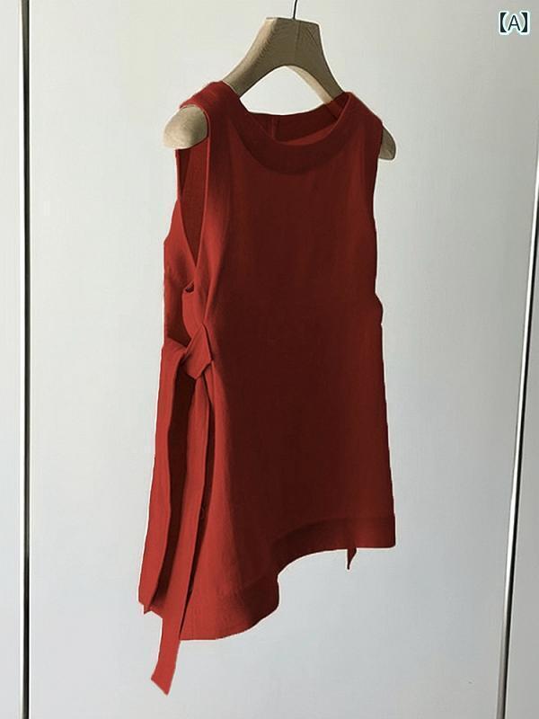 レディース トップス かわいい 夏のは まだ 遅く ありません。 トマト レッドの サイド ストラップ ベ..