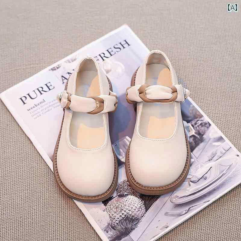 キッズ 子供 靴 女の子 革靴の 春秋 子供用 ソフト ソールの 厚手 ヒールの メリージェーン シューズ 小さい おしゃれな の プリンセス