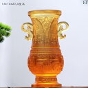 インテリア オブジェ おしゃれ ガラスの 富と 平和の 花瓶の 装飾品 自宅の リビング ルーム オフィスの 装飾 ビジネス 新築 祝い 休日の 高級 ギフト