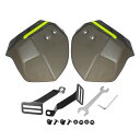 X AUTOHAUX 1セットの汎用黒いオートバイハンドルバーハンドガードプロテクター ATVダートバイク用の取り付けキット付き(2)