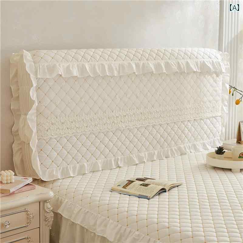 おしゃれ ベット カバー 綿 レース キルティング ベッド ヘッド カバー アーク フル コットン プリンセス 木製 レザー 防塵