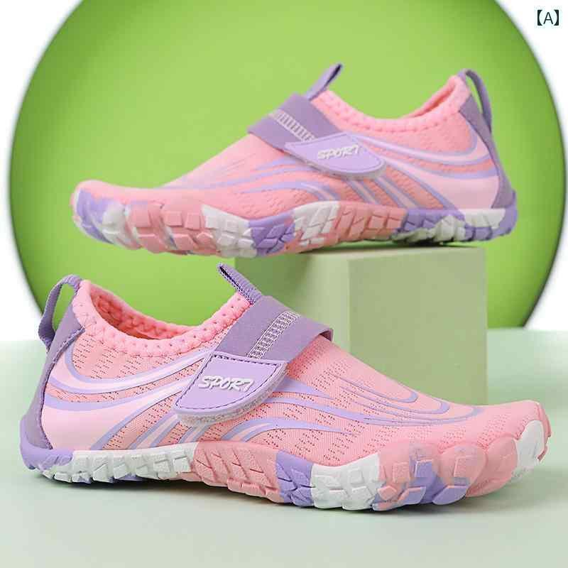 キッズ 子供 靴 カット 防止 ビーチ シューズ 子供用 リバー トレース アウトドア ハイキング 速乾 滑..