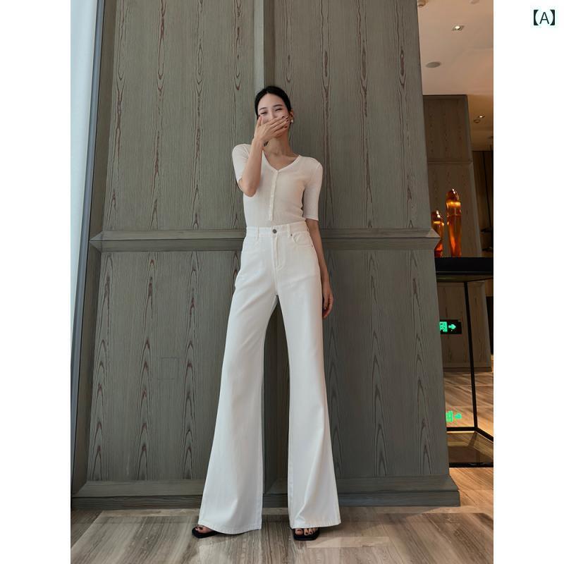 レディース デニム パンツ オーラが はじける ゆったり ワイド レッグ フレアジーンズ 春の レディース..