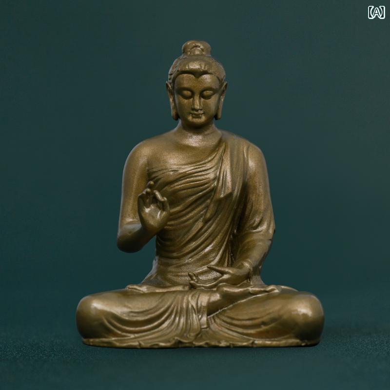 インテリア オブジェ おしゃれ 薬師如来 像 装飾品 真鍮 如来 携帯用 仏像 禅 チャイナ風家の 装飾