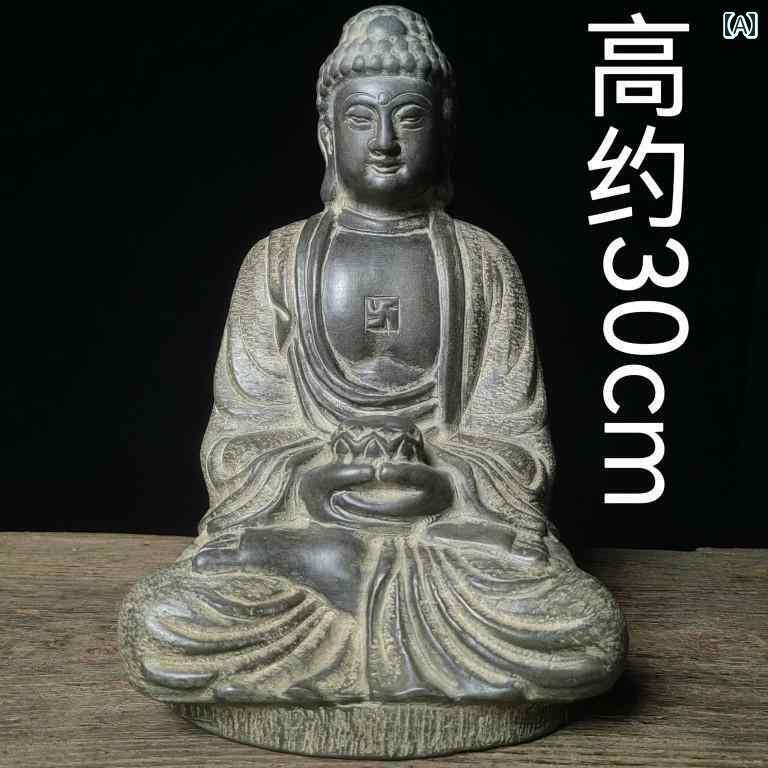 インテリア オブジェ おしゃれ ブルーストーンの 彫刻 釈迦 聖者 仏像 アンティーク 玄関 ホール クラブ レイアウト 装飾 風景 ギフト 風 水 中国