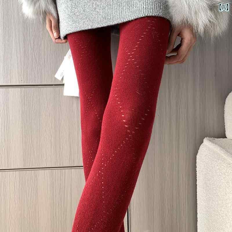 レディース パンツ レディース 暑くて 暑い 幸運 張 楊 千 金峰 高級 パン スト アンコラ 赤 スリム ラインストーン レギンス