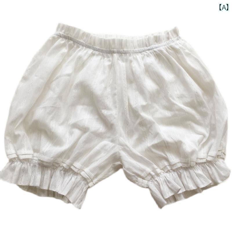 レディース パンツ レディース 夏 かわいい コットン 快適 パンプキン パンツ JK 薄手 露出 防止 安全 レギンス 通気性 ブルマ ショーツ