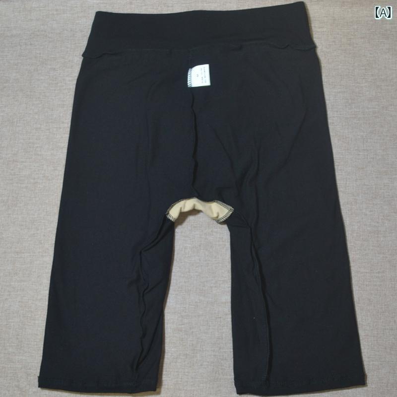 レディース パンツ レディース 薄手 コットン 七分丈 股下 レギンス ハイウエスト 伸縮性 股間 広 下着 不要 裸で 着用 可能 大きいサイズ 5点 レディース