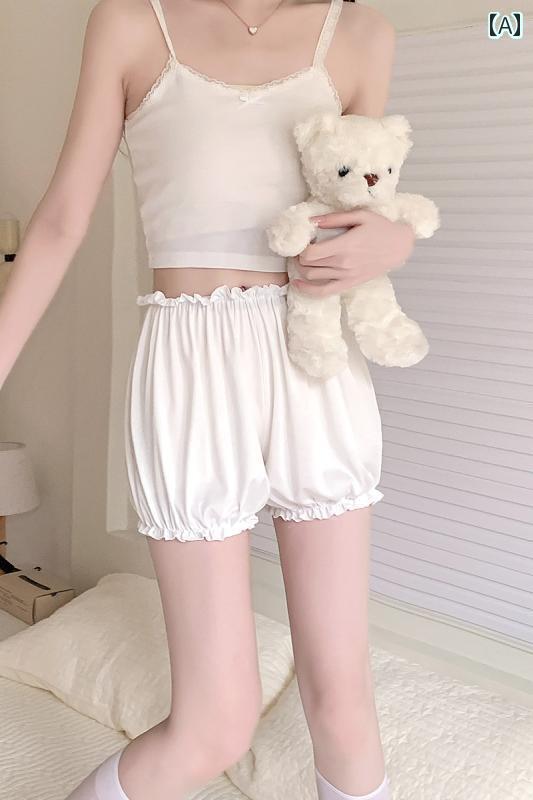 レディース オシャレ かわいい 夏に 丸まらず 露出を 防ぐ レギンス 2024年 外で 履ける パンプキン パンツ JK 安全 女性用