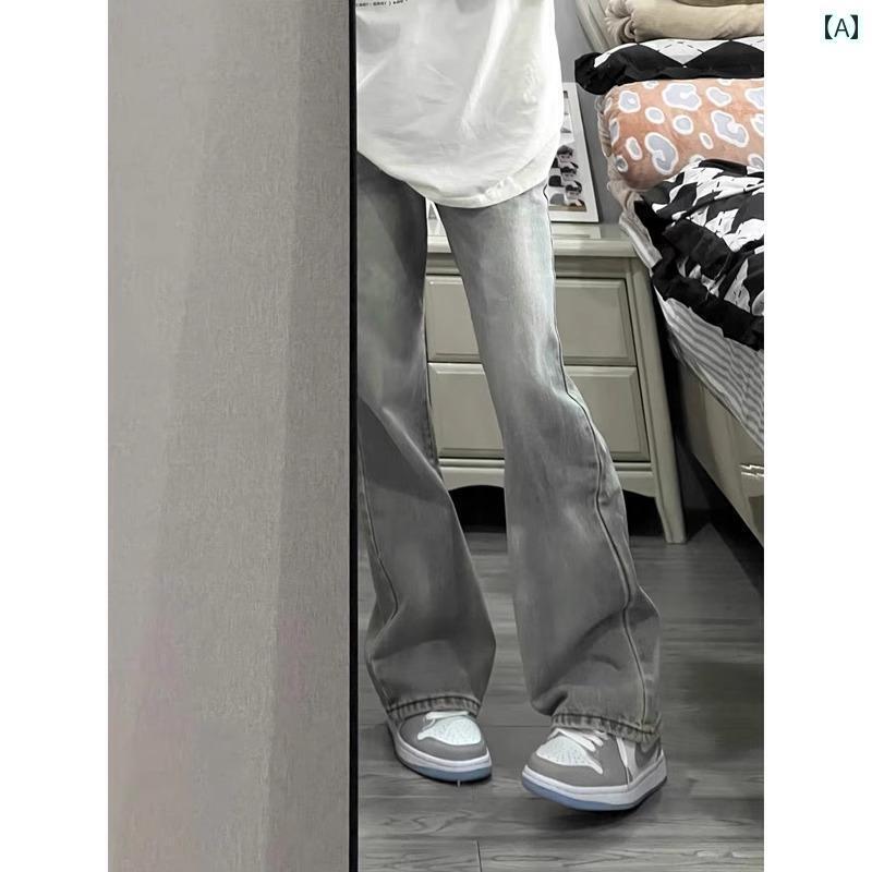 レディース パンツ オシャレ アメリカン レトロ フレアジーンズ レディース 春秋 2025 新 ハイウエスト スリム ワイド レッグ パンツ サマー