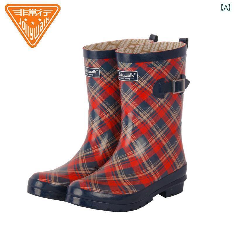履きやすい 長靴 おしゃれ レインブーツ ファッション レディース 防水 滑り止め 韓国 かわいい 春と 夏 和風 ゴム 靴 耐摩耗