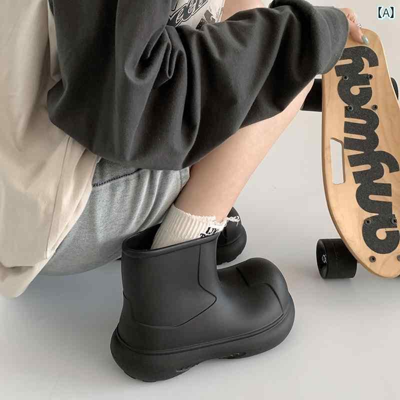 履きやすい 長靴 おしゃれ 身長を 高く 見せる シェフ シューズ 親指の 靴 カジュアル レインブーツ おしゃれな 防水 新型 ウォーター 夏に かわいい 赤い ブーツ