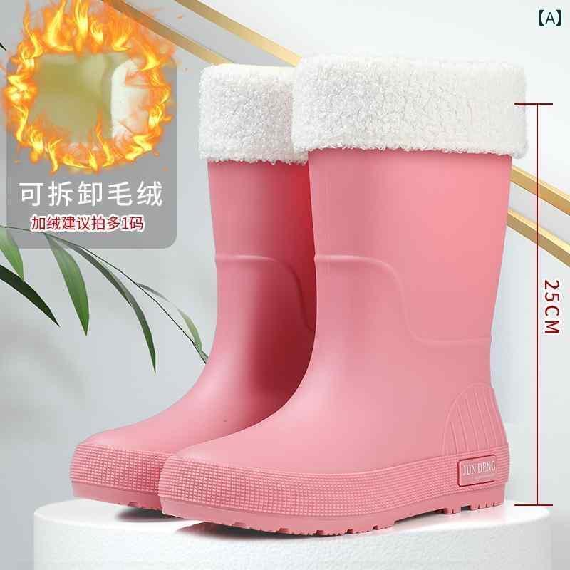 履きやすい 長靴 おしゃれ 高級 ファッション レインブーツ レディー スミドル 2024 アウトドアウェア かわいい 滑り止め 防水 キッチン ゴム 靴 大人