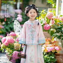 セットアップ キッズ コスプレ 女の子 高級 明代 漢服 中国 レトロ ツーピース スーツ 新型 チャイナ風 馬 面 スカート 仙 女 春 子供服